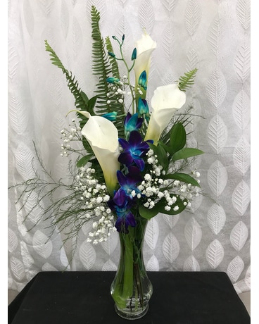 Orchids and Lilies Flower Arrangement