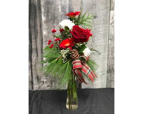 Christmas Classic Embrace Flower Arrangement