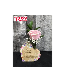 Heart Bud Vase Flower Arrangement