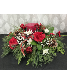 Cheerful Christmas Centerpiece Flower Arrangement