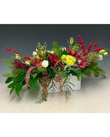 Happy Holidays Flower Arrangement