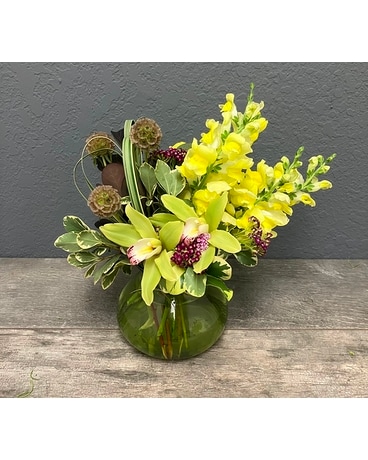 Snap, Crackle & Pop (Yellow) Flower Arrangement