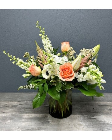 Peaches and Cream Flower Arrangement