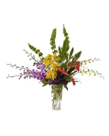 Whimsical Tropics Vase Arrangement Flower Arrangement