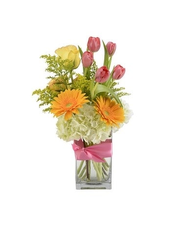 Spring Sunrise Vase Arrangement Flower Arrangement