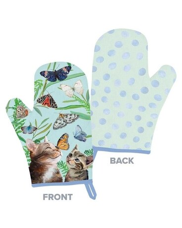 Greenbox Feline Butterfly Friends Oven Mitt Gifts