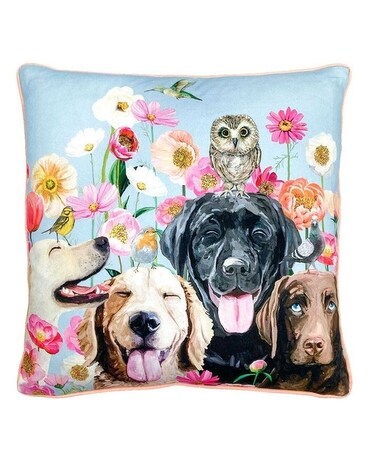 Greenbox Dogs & Birds Pillow Gifts