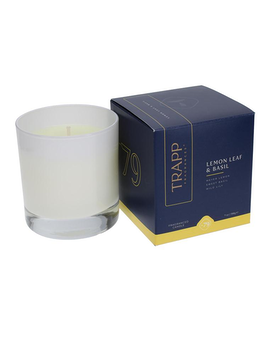 No. 79 Lemonleaf & Basil Candle size,  inches height and  inches wide.