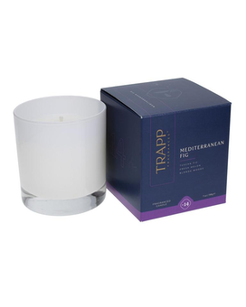 No. 14 Mediterranean Fig Candle size,  inches height and  inches wide.