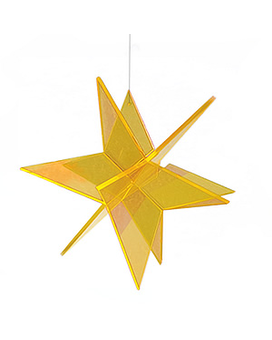 Yellow Star Ornament Suncatcher size,  inches height and  inches wide.