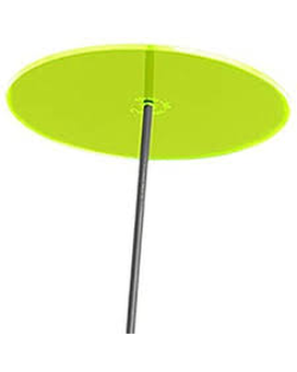 Green Uno Disc Suncatcher size,  inches height and  inches wide.