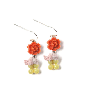 Orient Earrings size,  inches height and  inches wide.