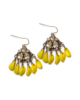 Lemon Drop Earrings size,  inches height and  inches wide.