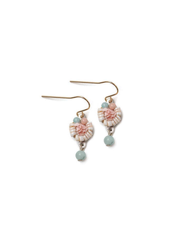 Pale Posey Earrings size,  inches height and  inches wide.