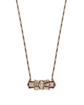 Ines Super Mini Bib Necklace size,  inches height and  inches wide.