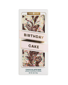 Birthday Cake Topp'd Bar size,  inches height and  inches wide.