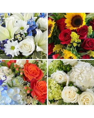 Floral Wrap Arrangement School Colors Specialty Arrangement