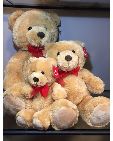 Teddy Bears With Red Bow Gifts