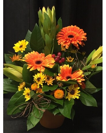Burst of orange Flower Arrangement