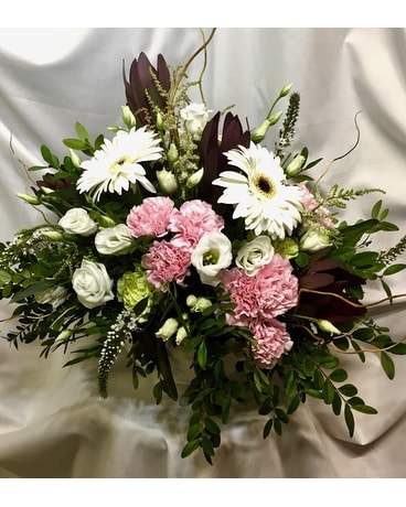 White Pink Centrepiece Wedding Arrangement