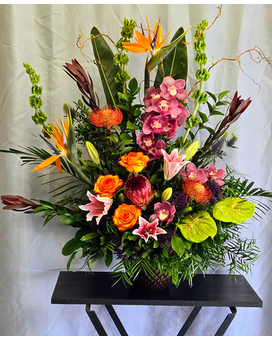 Tropical with Banksia Flower Arrangement