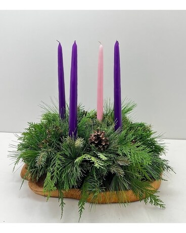 Advent Wreath Flower Arrangement