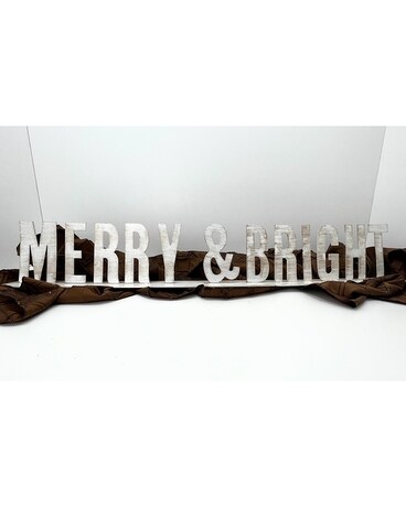 Merry & Bright Metal Standee Gifts