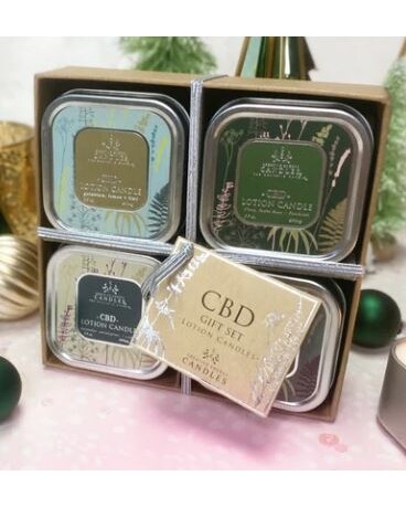 CBD Gift Set-2in1 Soy Lotion Candle Jar Candle