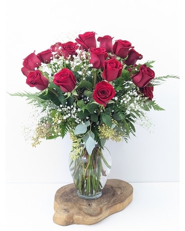 Two Dozen Roses Arranged Flower Arrangement
