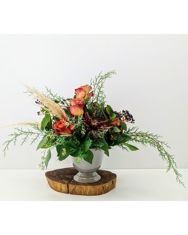 Fireside Flower Arrangement