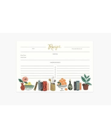 Recipe Cards Flower Arrangement