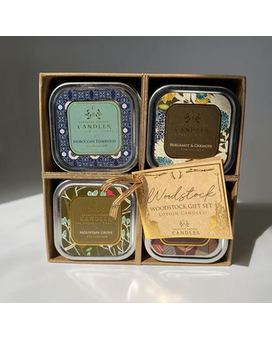 Woodstock Gift Set-2in1 Soy Lotion Candle Set Flower Arrangement