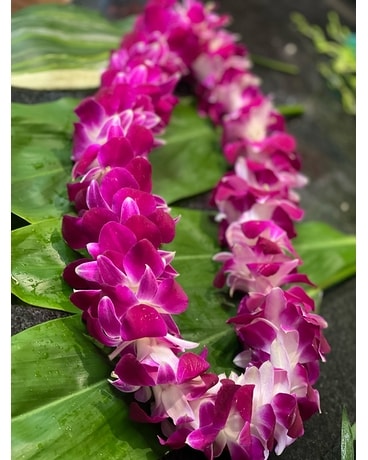 Custom Made Double Orchid Lei #28 Flower Arrangement