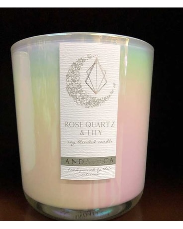 Rose Quartz & Lily 12oz. Flower Arrangement