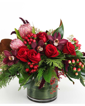 A Humble Christmas Flower Arrangement