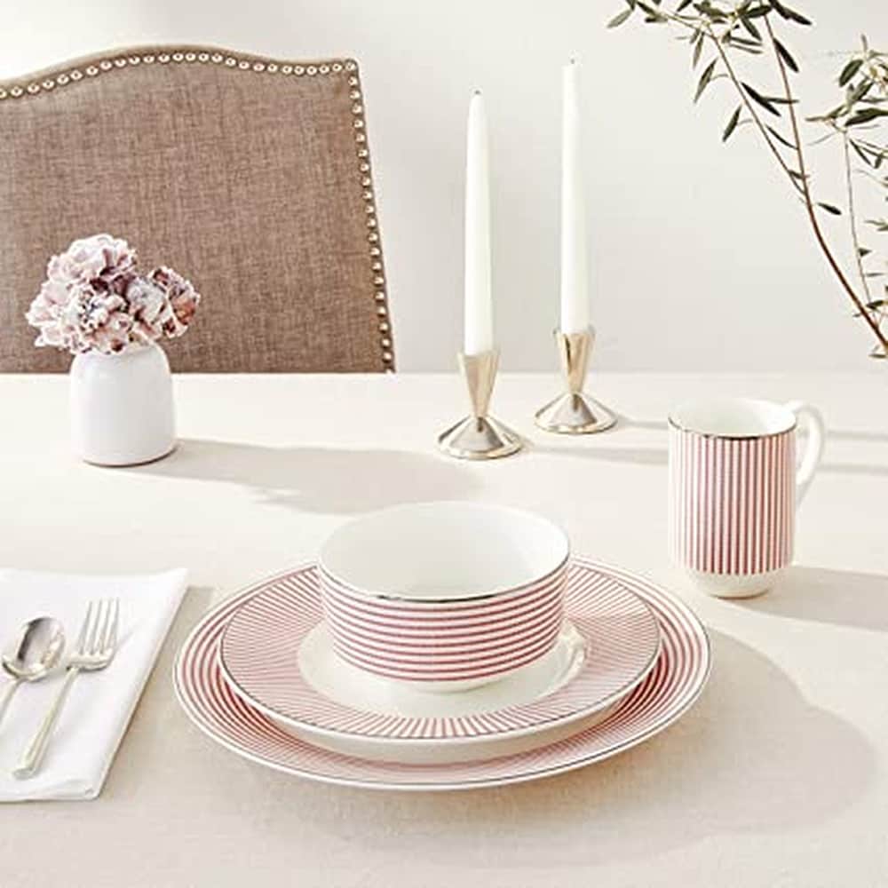 Kate Spade New York Laurel Street Red 4 Piece Place Setting