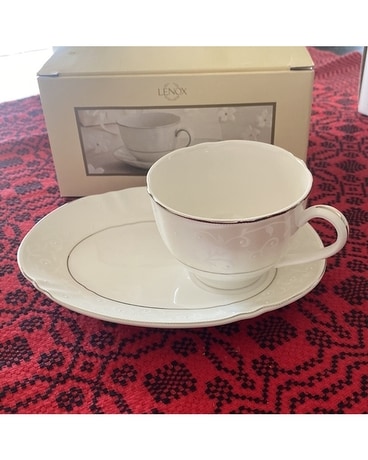 Lenox Opal Innocense Desert Cup and Plate Gifts