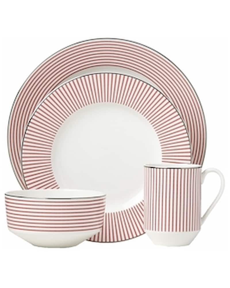 Kate Spade New York Laurel Street Red 4 Piece Place Setting
