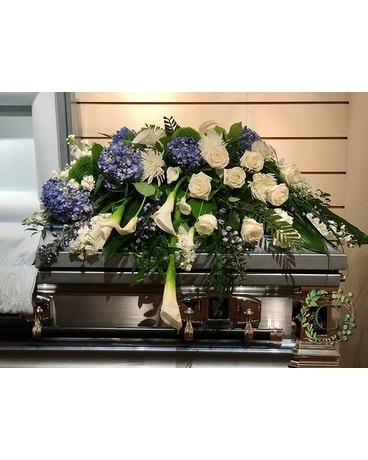 ETERNAL EMBRACE Funeral Casket Spray Flowers