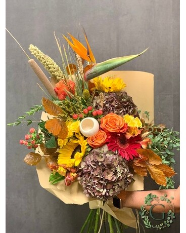 Hand Wrapped Fall Bouquet Exquisite Bouquet