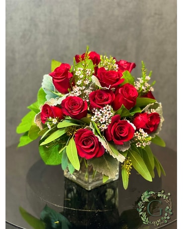 Opulent Roses 1 Dozen Flower Arrangement