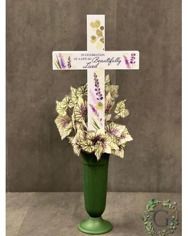 Beautiful Solar Cross Placement Specialty Arrangement