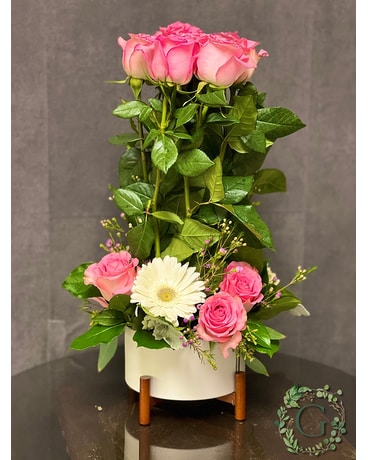 Blush Topiary Flower Arrangement