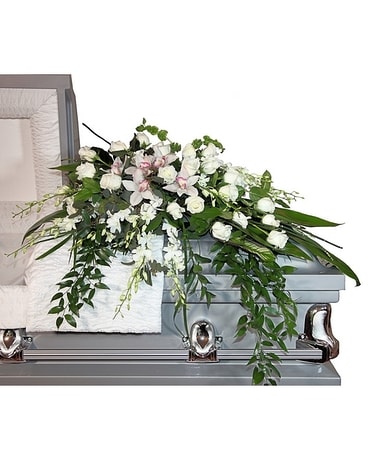 Aloha Our Loved One Funeral Casket Spray Flowers