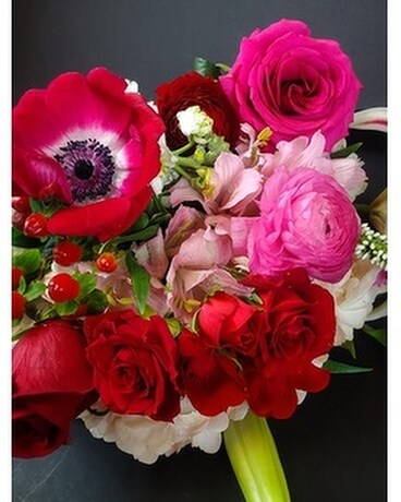 Custom Designed Valentines Bouquet Flower Arrangement