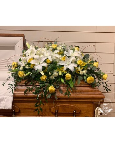 Our Sunshine Funeral Casket Spray Flowers
