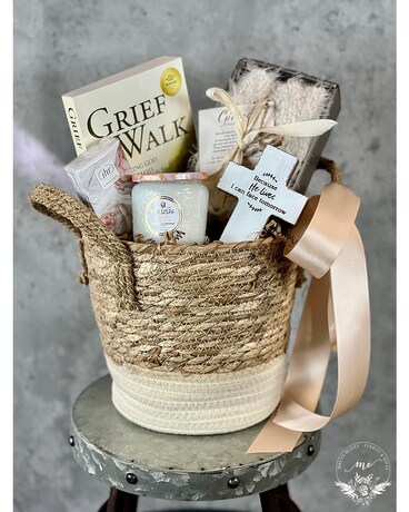 Grieving Heart Basket Flower Arrangement