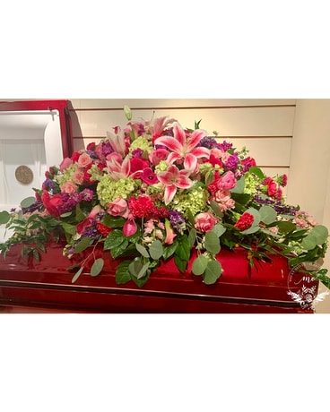 Heaven's Reflection Funeral Casket Spray Flowers