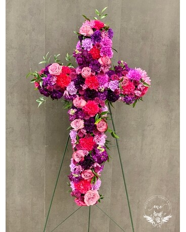 PURPLE CROSS Wreath