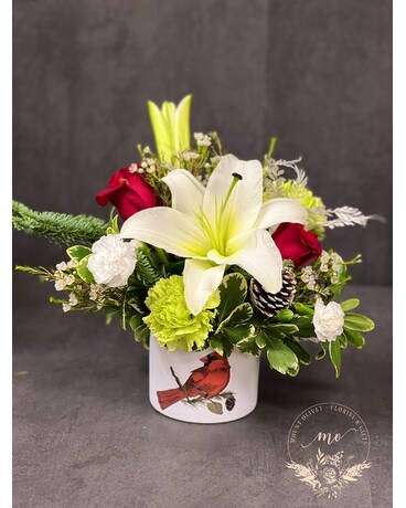 Christmas Visitor Flower Arrangement